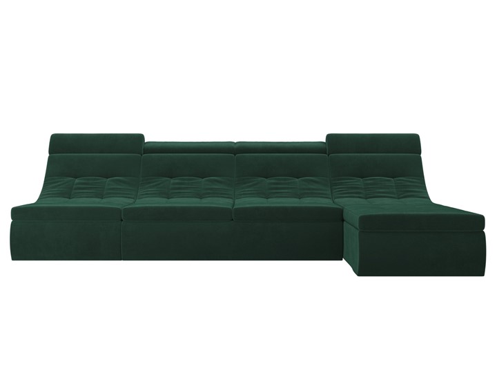 Модульный угловой диван Холидей люкс, Зеленый (велюр) в Элисте - изображение 3