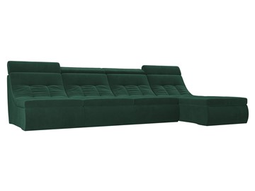 Модульный угловой диван Холидей люкс, Зеленый (велюр) в Элисте - предосмотр