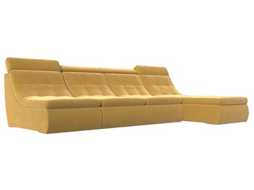Большой модульный диван Холидей люкс, Желтый (микровельвет) в Элисте