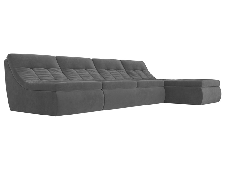 Модульный угловой диван Холидей, Серый (велюр) в Элисте - изображение 4