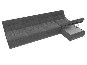 Модульный угловой диван Холидей, Серый (велюр) в Элисте - предосмотр 6