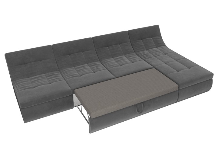 Модульный угловой диван Холидей, Серый (велюр) в Элисте - изображение 7