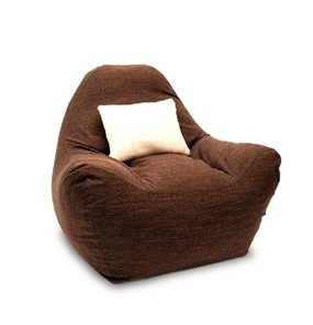 Бескаркасное кресло Эдем, рогожка орион, коричневый в Элисте - предосмотр