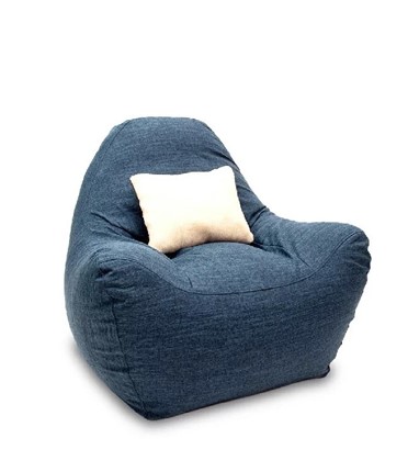 Бескаркасное кресло Эдем, рогожка орион, синий в Элисте - изображение