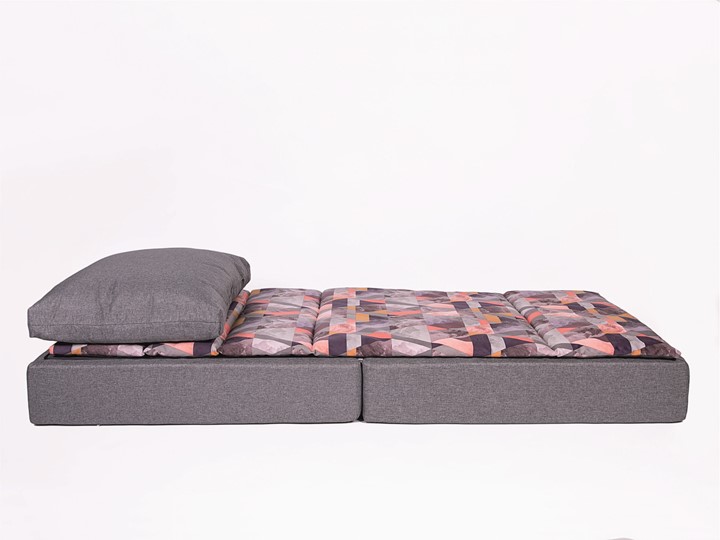Бескаркасное кресло-кровать Харви, серый - квадро в Элисте - изображение 1