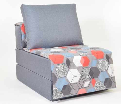 Бескаркасное кресло Харви, серый - геометрия в Элисте - изображение