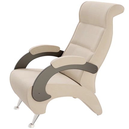 Кресло Ирма 9Д (каркас венге, м/э бежевый) в Элисте - изображение