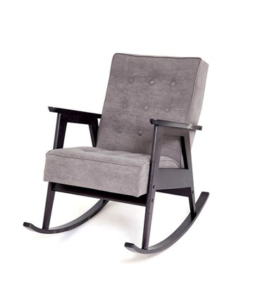 Кресло-качалка Ретро (венге / RS 15 - темно-серый) в Элисте - изображение