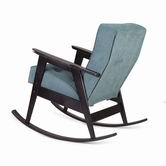 Кресло-качалка Ретро (венге / RS 29 - бирюзовый) в Элисте - изображение 1