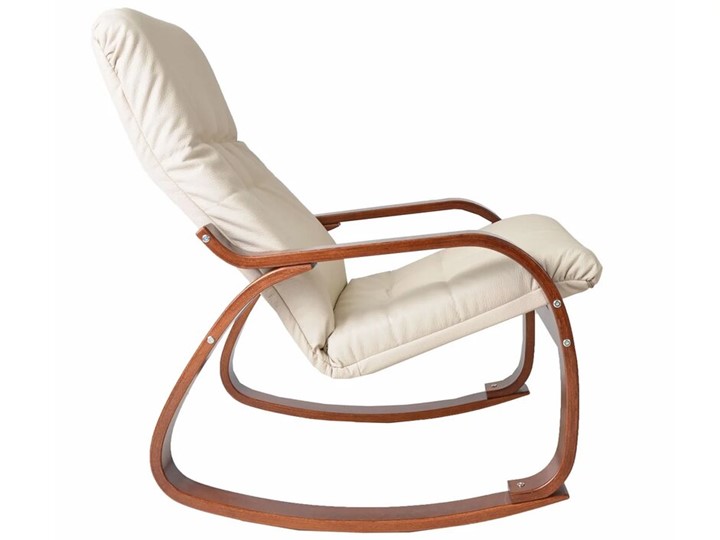 Кресло мягкое Сайма (экокожа бежевый, каркас вишня) в Элисте - изображение 1