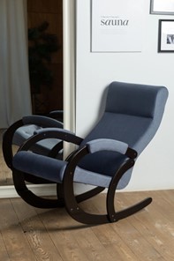 Кресло-качалка в гостиную Корсика, ткань Amigo Navy 34-Т-AN в Элисте - предосмотр 7