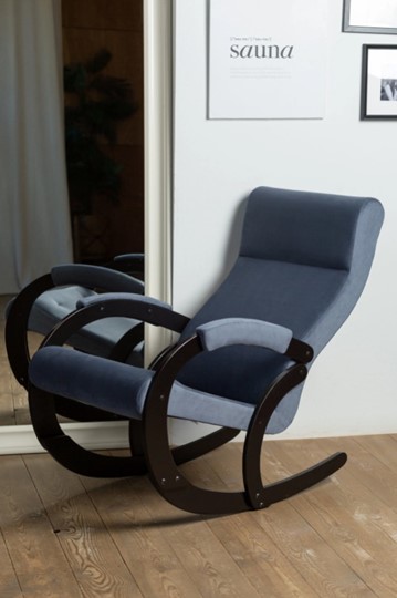 Кресло-качалка в гостиную Корсика, ткань Amigo Navy 34-Т-AN в Элисте - изображение 7
