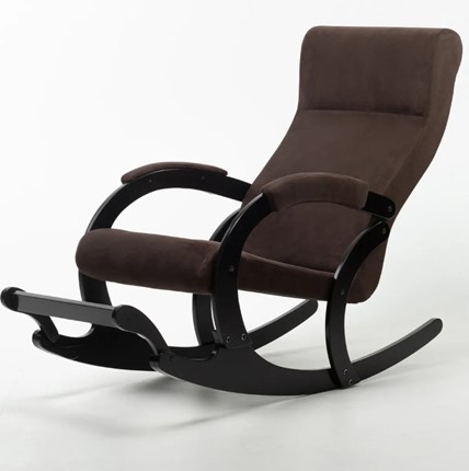 Кресло-качалка в гостиную Марсель, ткань Amigo Coffee 33-Т-AC в Элисте - изображение