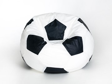 Кресло-мешок Мяч большой, бело-черный в Элисте