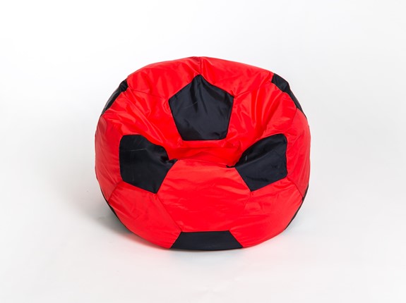 Кресло-мешок Мяч большой, красно-черный в Элисте - изображение