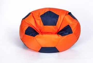 Кресло-мешок Мяч большой, оранжево-черный в Элисте