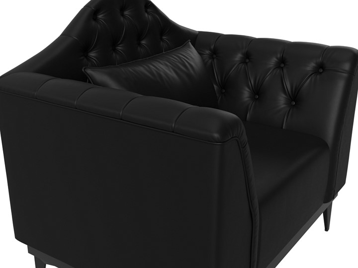 Кресло на ножках Флорида, черный (Экокожа) НПБ в Элисте - изображение 3
