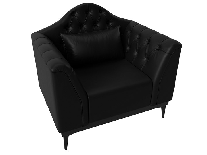 Кресло на ножках Флорида, черный (Экокожа) НПБ в Элисте - изображение 4