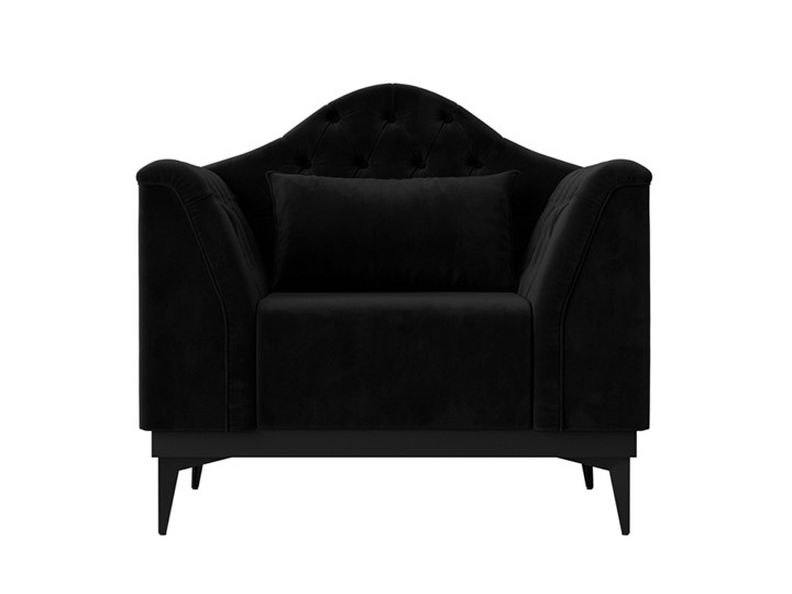 Кресло на ножках Флорида, Черный (Велюр) НПБ в Элисте - изображение 1