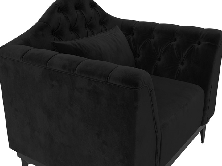 Кресло на ножках Флорида, Черный (Велюр) НПБ в Элисте - изображение 3