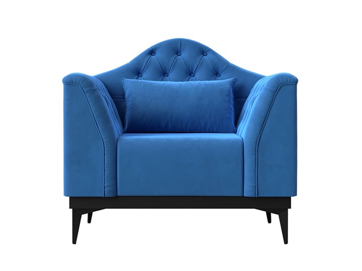 Кресло на ножках Флорида, Голубой (Велюр) НПБ в Элисте - изображение 1