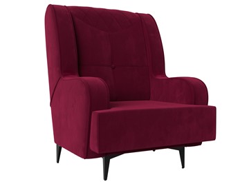 Кресло на ножках Неаполь, бордовый (микровельвет) в Элисте