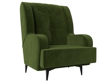 Кресло на ножках Неаполь, зеленый (микровельвет) в Элисте