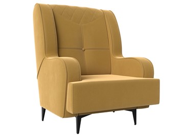 Кресло для отдыха Неаполь, желтый (микровельвет) в Элисте - предосмотр