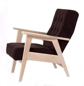 Кресло Ретро (беленый дуб / RS 32 - коричневый) в Элисте - предосмотр 1