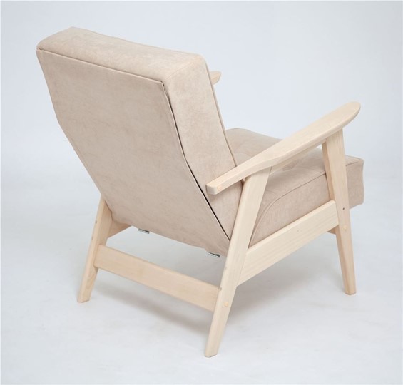 Кресло Ретро (беленый дуб / RS3 - бежевый) в Элисте - изображение 2