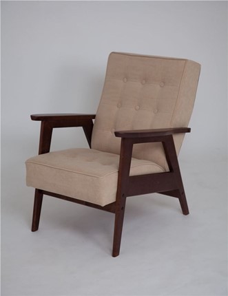 Кресло Ретро (темный тон / RS 03 - бежевый) в Элисте - изображение