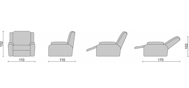 Кресло-трансформер Recliner (электро) в Элисте - изображение 3