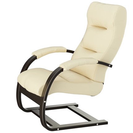 Кресло мягкое Аспен, экокожа дунди 112, каркас венге в Элисте - изображение