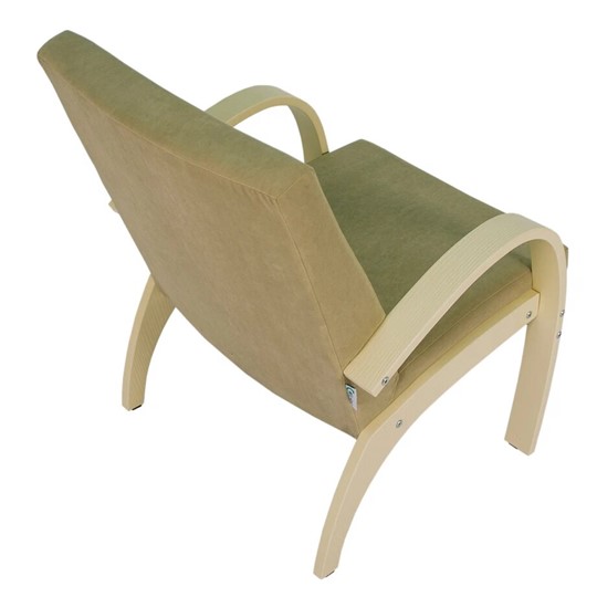 Кресло мягкое Денди шпон, ткань ультра санд, каркас дуб шампань шпон в Элисте - изображение 2