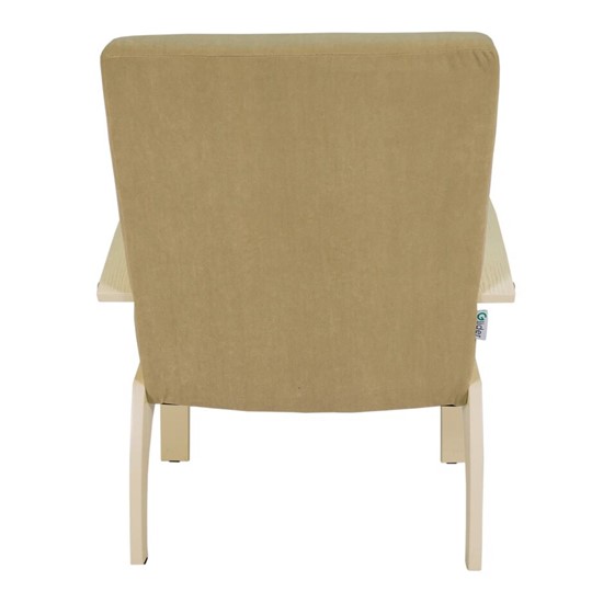Кресло мягкое Денди шпон, ткань ультра санд, каркас дуб шампань шпон в Элисте - изображение 6