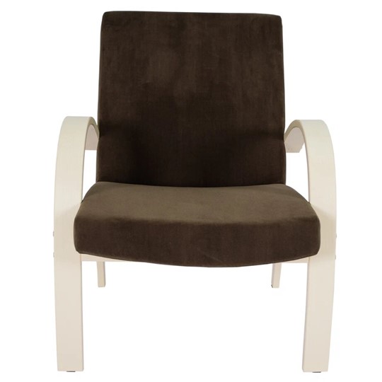 Кресло Денди шпон, ткань ультра шоколад, каркас дуб шампань шпон в Элисте - изображение 6