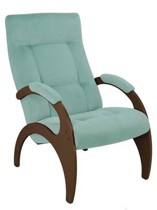 Кресло мягкое Пири (ткань мята, каркас орех) в Элисте - изображение