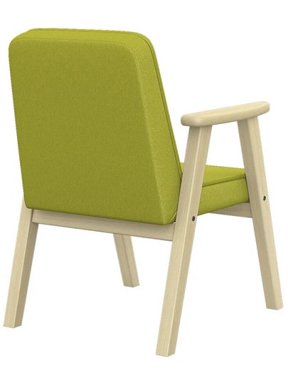 Кресло в гостиную  Ретро ткань лайм, каркас лак в Элисте - изображение 2
