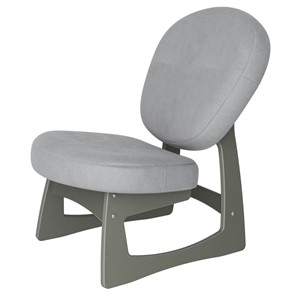 Мягкое кресло Смарт G Силуэт, ткань ультра смок, каркас серый ясень в Элисте - предосмотр