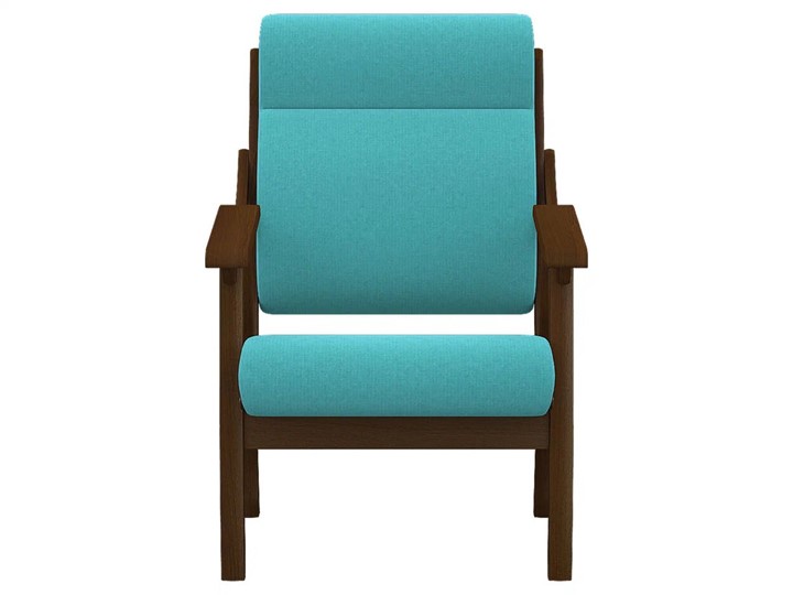 Кресло в гостиную  Вега 10 ткань бирюза, каркас орех в Элисте - изображение 3