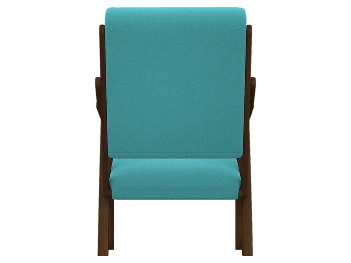 Кресло в гостиную  Вега 10 ткань бирюза, каркас орех в Элисте - изображение 4