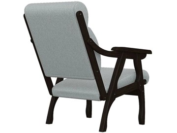 Мягкое кресло Вега 10 ткань серый, каркас венге в Элисте - предосмотр 2