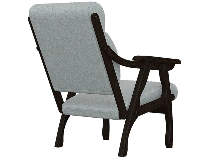 Мягкое кресло Вега 10 ткань серый, каркас венге в Элисте - изображение 2