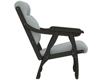Мягкое кресло Вега 10 ткань серый, каркас венге в Элисте - предосмотр 3