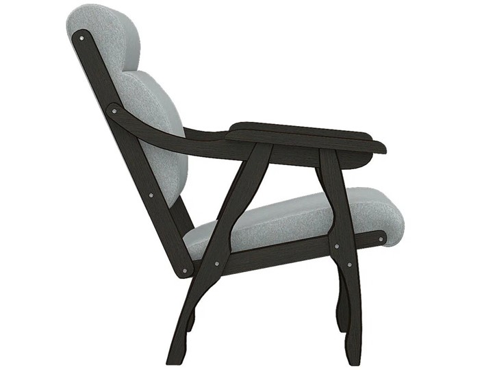 Мягкое кресло Вега 10 ткань серый, каркас венге в Элисте - изображение 3