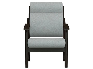 Мягкое кресло Вега 10 ткань серый, каркас венге в Элисте - предосмотр 4