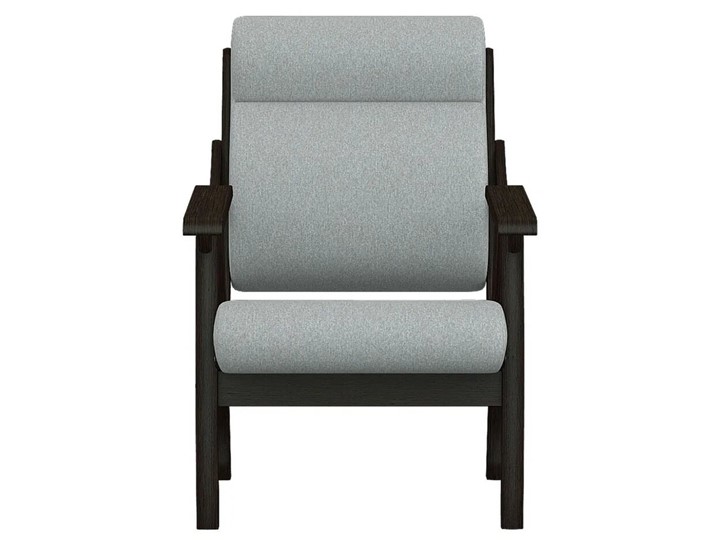 Мягкое кресло Вега 10 ткань серый, каркас венге в Элисте - изображение 4