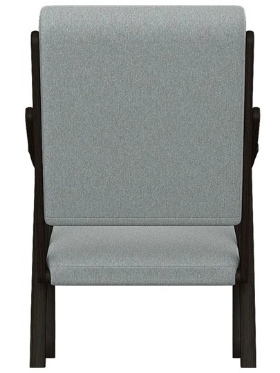Мягкое кресло Вега 10 ткань серый, каркас венге в Элисте - изображение 5