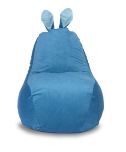 Кресло-игрушка Зайка (короткие уши), синий в Элисте