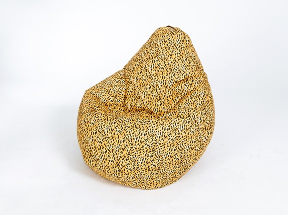 Кресло-мешок Груша среднее, жаккард, леопард в Элисте - изображение